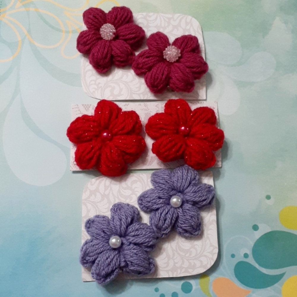 HANDMADE Crochet Hair clips Accessories
